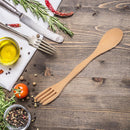 Creative Wooden Double Side Fork Spoon Together Wooden Personalized Tableware