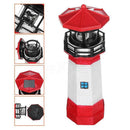 Lighthouse Solar LED Light Garden Yard Smart Sensor Rotating Lamp (Black)