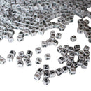 100X White Letter Alphabet Acrylic Beads For Bracelet Handmade DIY I2E4 Y0I6