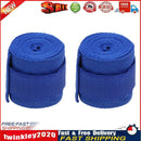 2pcs 2.5m Sports Cotton Kick Boxing Bandage Sanda Wrist Hand Gloves (Blue) Newly