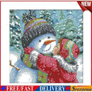 Partial Cross Stitch 11CT Kiss Snowman Counted Embroidery DIY Needlework Ki