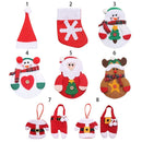 Decor Elk Christmas Tableware Holder Bag Santa Claus Xmas ornament Xmas Hat