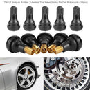TR412 Snap-in Rubber Tubeless Tire Valve Stems for Car Motorcycle (10pcs)