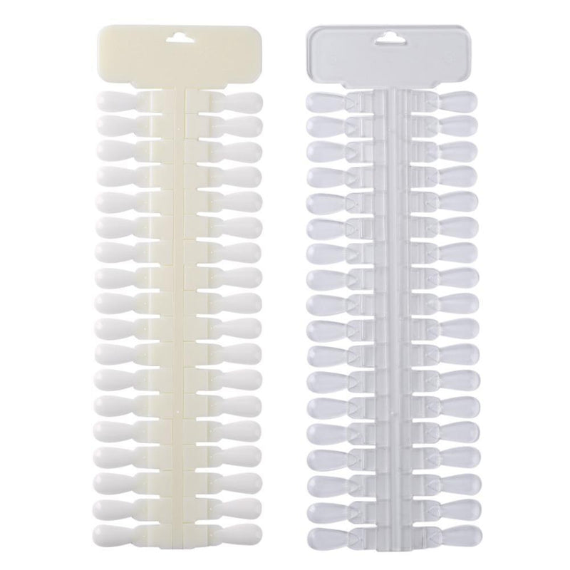 36pcs Removable False Nail Tips Color Card Nail Display Board (Skin Color)