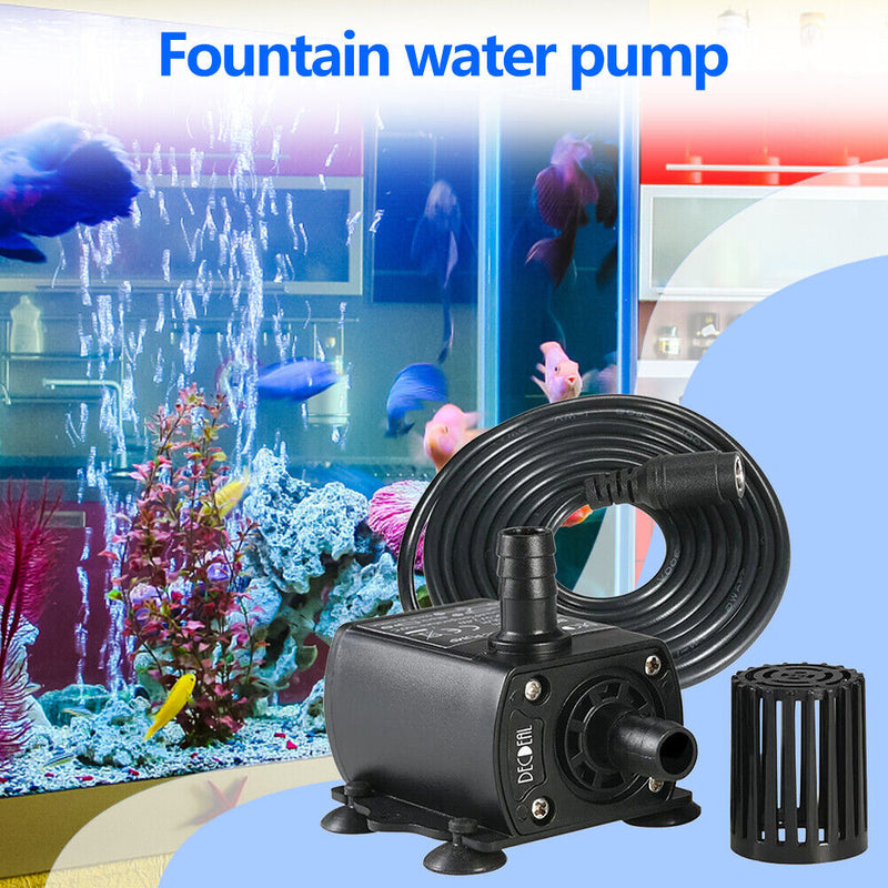 Pool Submersible Water Pump 400L/h Flow Rate Fountain Aquarium Brushless Pump