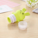 75ml Cute Rabbit Silicone Squeeze Bottle Travel Lotion Container (Green) Newly