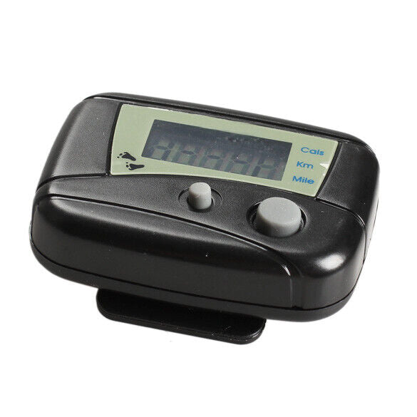 LCD Run Step Pedometer Walking Distance Calorie Counter Passometer Black Newly