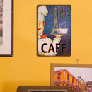 Retro Poster Tin Sign Painting Chef Coffee Wall Art for Cafe Bar Club Shop