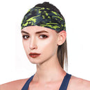 Printed Lycra Yoga Headband Bandanas Fitness Hair Band Headdress (Green) Newly