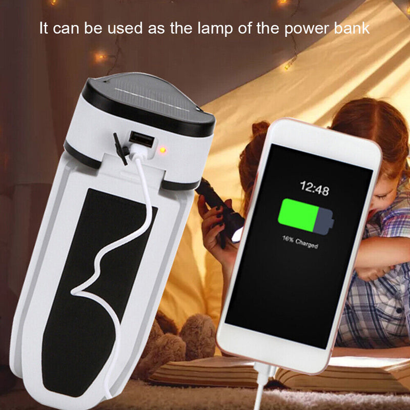 Portable Waterproof 3-Sheet 60-LED Light Solar Powered USB Rechargeba