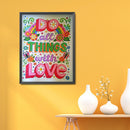 Rhinestone Alphabet Creative Abstract Diamond Painting Full Round Drill Poster