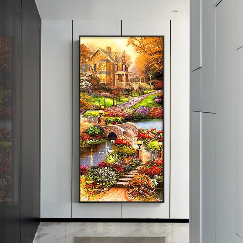 Idyllic 5D DIY Full Round Drill Diamond Painting Embroidery Cross Stitch Gi