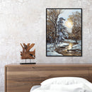 Full Embroidery Snow Scene Printed Cross Stitch 11CT 3 Strand Cotton Kit