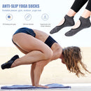 Women Yoga Socks Non-Slip Quick-Dry Backless Ballet Pilates Socks (Black) Newly