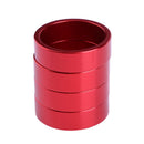 4pcs Aluminum Alloy Handlebar Headset Washer Bike Front Fork Spacer (Red)