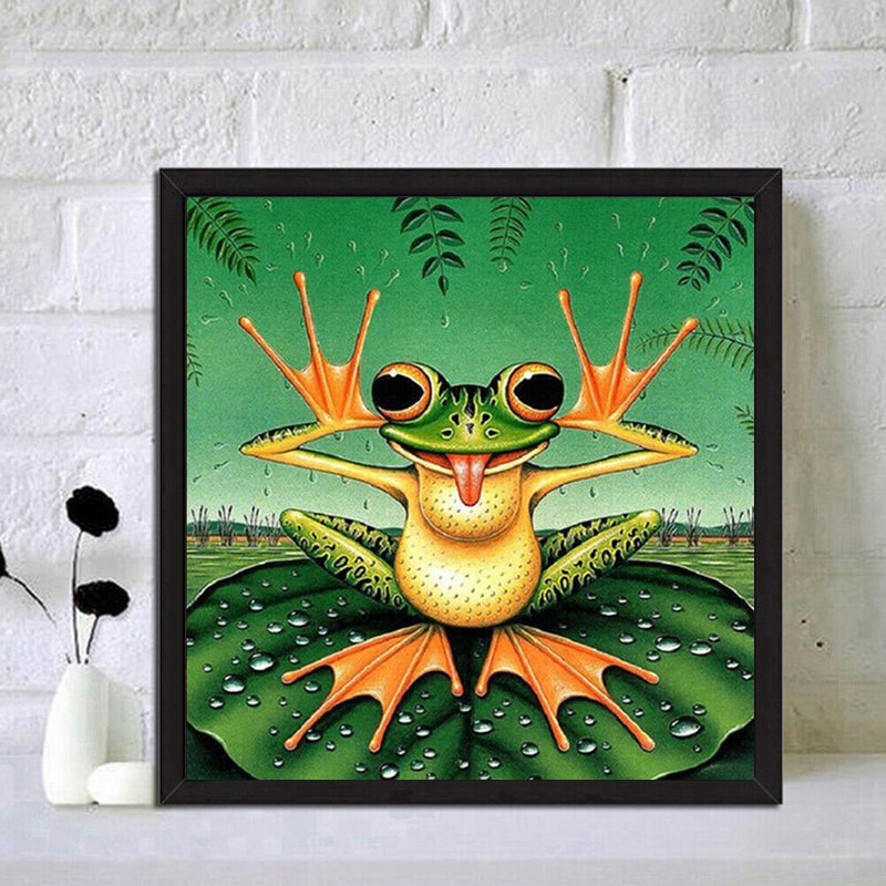 5D DIY Full Drill Diamond Painting Funny Frog Cross Stitch Embroidery Needlework