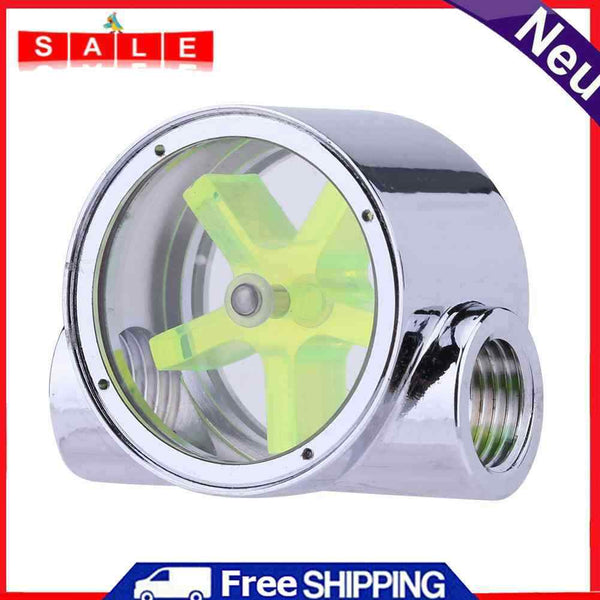 G1/4 5-Sheet Wheel Metal Water Flow Meter 44X 35X 25mm Cooler Zub