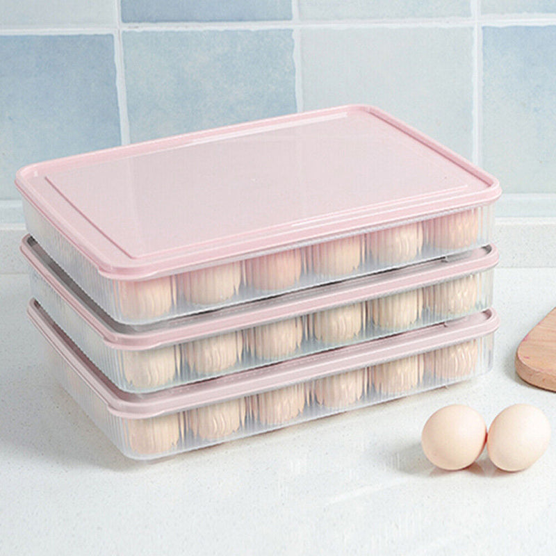 Refrigerator Egg Storage Box Fresh Keeping Egg Tray Holder Organizer for Kitchen