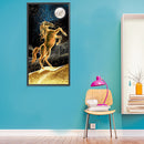 Golden Horse Full Round Diamond Painting DIY Mosaic Pictures Kit Home Decor Gift