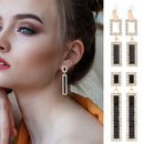 Jewelry Geometric Drop Earrings Ear Stud Dangling Earrings Rhinestone Earring