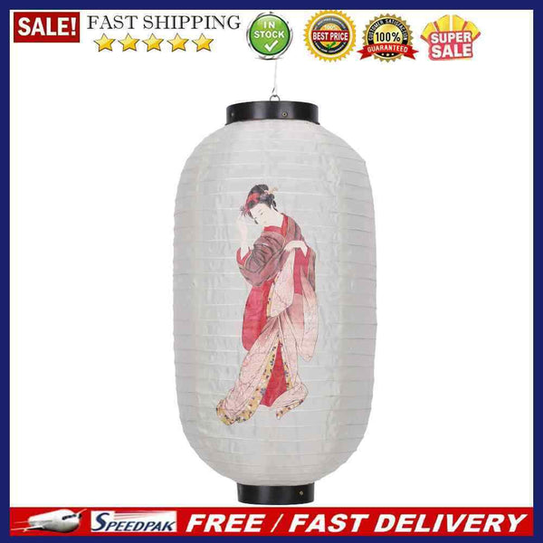Chinse Ancient Chinese Women Spray Painting Cloth Lantern Pendant Indoor Deco