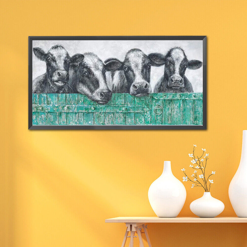 Diamond Painting Cattle in Car 5D DIY Full Drill Round Rhinestone Home Dec