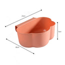 Hanging Storage Basket Organizer Trash Can Shelf Home Kitchen Tool (Pink) Newly