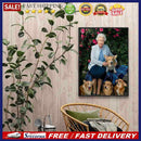 5D DIY Diamond Painting Kit Full Round Drill Queen of England and Corgi (sz2275)