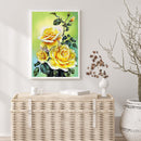5D Full Round Drill Yellow Flowers Mosaic Rhinestone Diamond Painting Kit