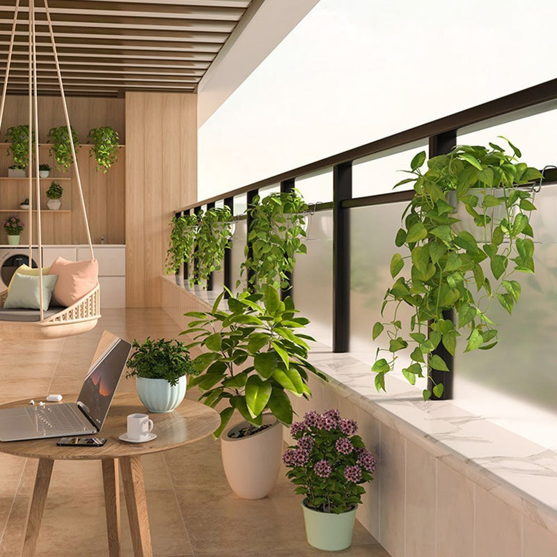 Window Sill Guardrail Balcony Planter Pot Stand Hanging Flower Pot Rack