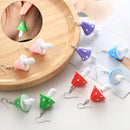 For Women Men Statement Mushroom Earrings Dangle Hook Earrings Mushroom Pendant