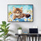 DIY Abstract Acrylic Picture Gift Cat in Basketball Digital Oil Hand Painting Kit
