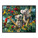 Full Cross Stitch 11CT Cotton Thread DIY Koalas Parrots Printed Embroidery