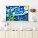 5D DIY Rhinestone Christmas Starry Night Full Round Drill Diamond Painting Decor