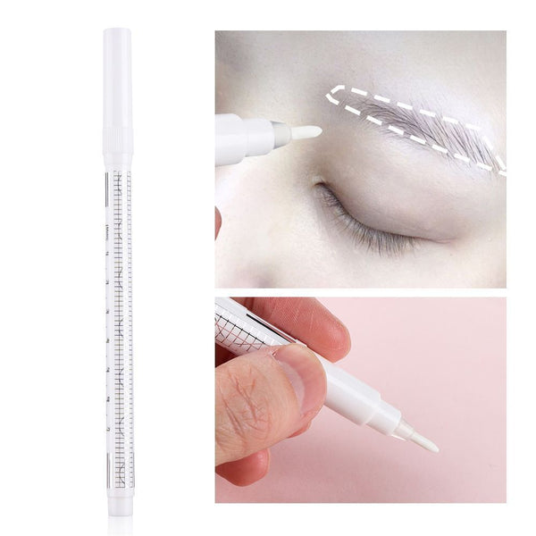 Eyebrow White Surgical Mark Tattoo Skin Marking Pen Body Art Skin Scribe Tool
