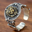 Men's Ring Carved Lion King Head Wider Ring's Fine Rings Open Gifts Fashion H4M3