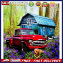 DIY Rhinestone House Car Dog Pictures Full Round Drill Diamond Painting Kit 5