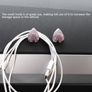 Heart Rhinestone Adhesive Car Hook Organizer Storage Hanger for Cable Headpho
