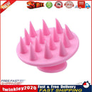 Pointed Tip Silicone Scalp Shampoo Massage Brush Head Acupoint Comb (Pink) Newly