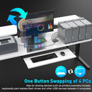 4 in 4 out KVM Switch Splitter USB 2.0 Switcher for Keyboard Mouse (HC405)