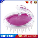 Silicone Massage Comb Head Body Scalp Hair Cleaning Bath Spa Brush (Purple)