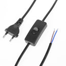 5.9ft Power Cord with On/Off Switch for Table Light Lamp (EU Plug/Black)