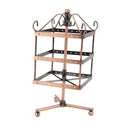 96 Holes Square Metal Jewelry Shelf Desktop Earrings Pendant Stand Holder Rack