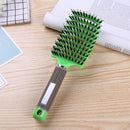 Scalp Massage Bristle Hair Comb Curly Straight Anti Static Hairbrush (Green