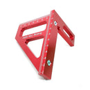 Woodworking Square Protractor Miter Triangle Ruler Layout Tools (Red)