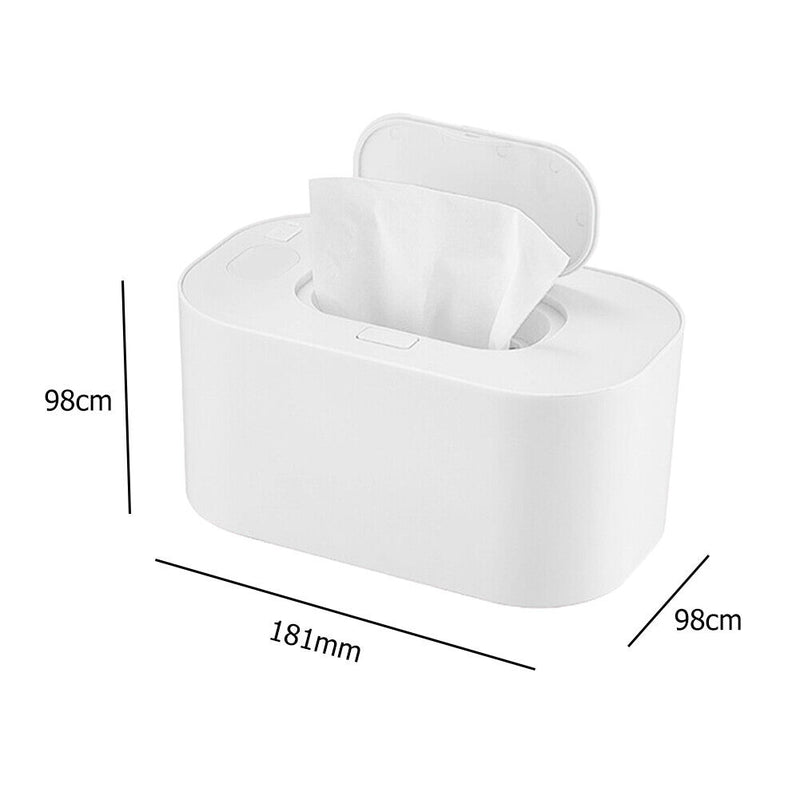 USB Baby Wet Wipes Heater Home Car Tissue Paper Warmer Warming Box (White) Newly