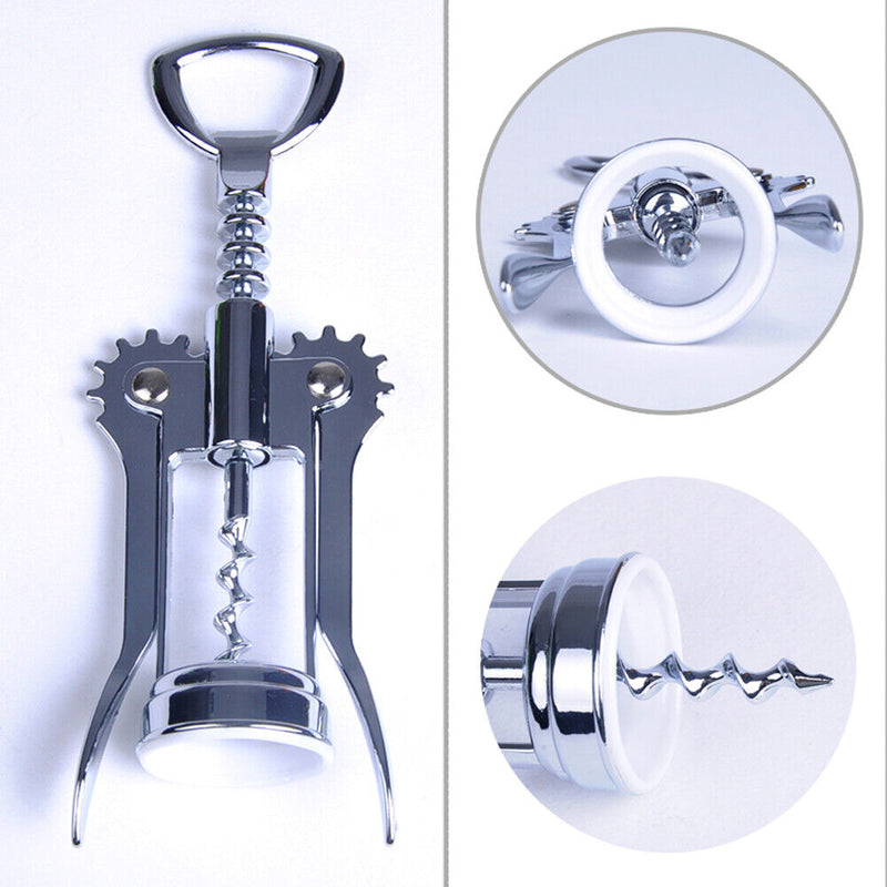 Stainless Steel Metal Wine Corkscrew Bottle Handle Opener Corkscrews
