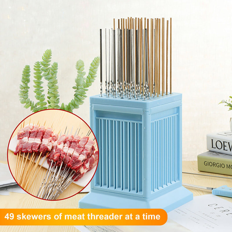 Haiqingqin BBQ Spit Meatmaker, Barbecue String Artifact Machine Device Carrier