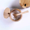 Wood Spice Jar Sugar Bowl Coffee Salt Pepper Seasoning Box Storage X4W9