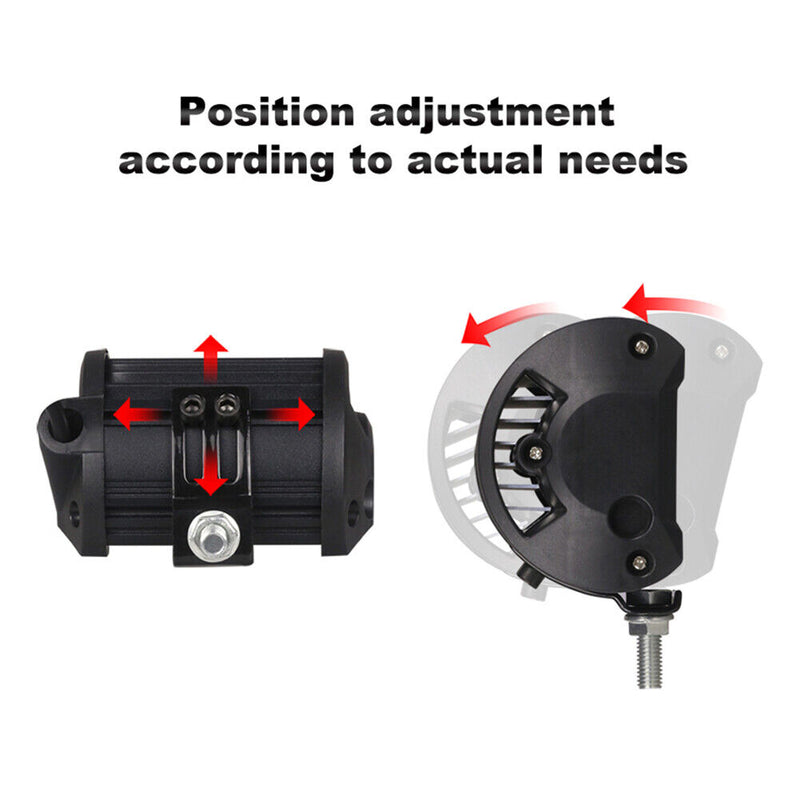 2pcs 12V 24V LED Bar 4 Inch 60W 20LED Spot Flood Combo LED Work Light Lamp Newly